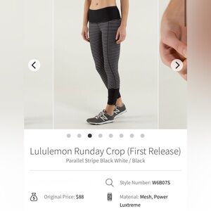 lululemon athletica Runday Crop Legging